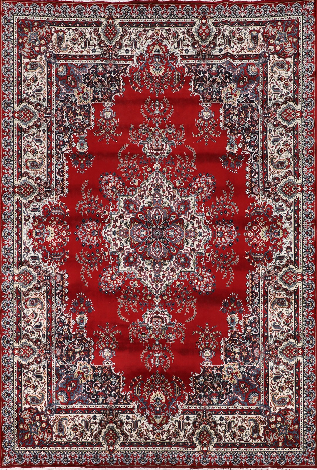 Victorian Style Red Turkish Area Rug 10×13 Medallion Traditional Living Room Rug