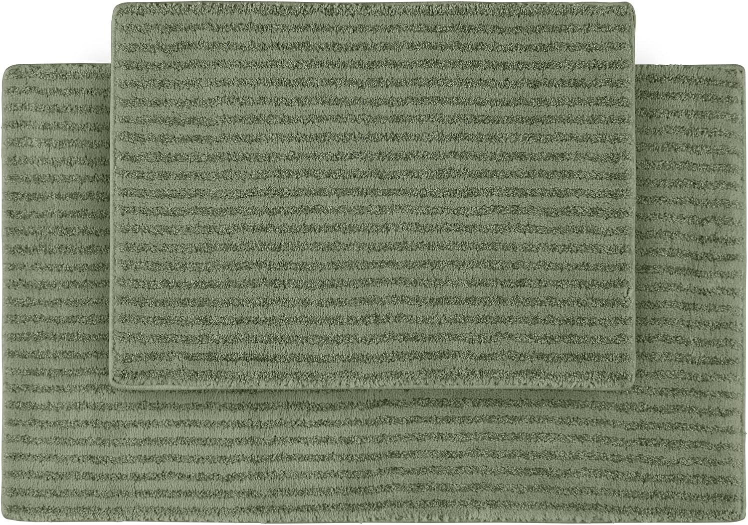 Sheridan Deep Fern Green 2 Piece Set (17″ X 24″ / 21″ X 34″) Plush Strip Machine