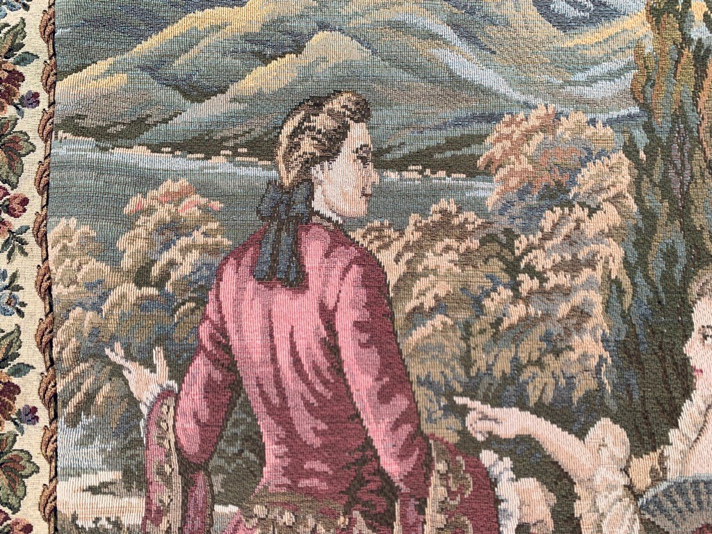 Vintage French Tapestry Pictorial Tapestry Romantic Home Decor Tapestry 4×5 ft