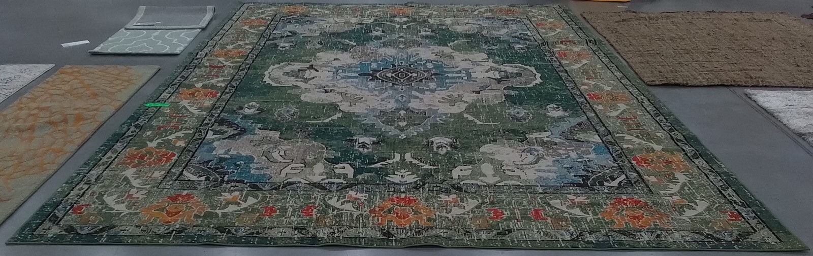 FGREEN / LBLUE 12′-0″ x 15′-0″ Damaged Rug Reduced Price 1172775828 MNC243F-1215