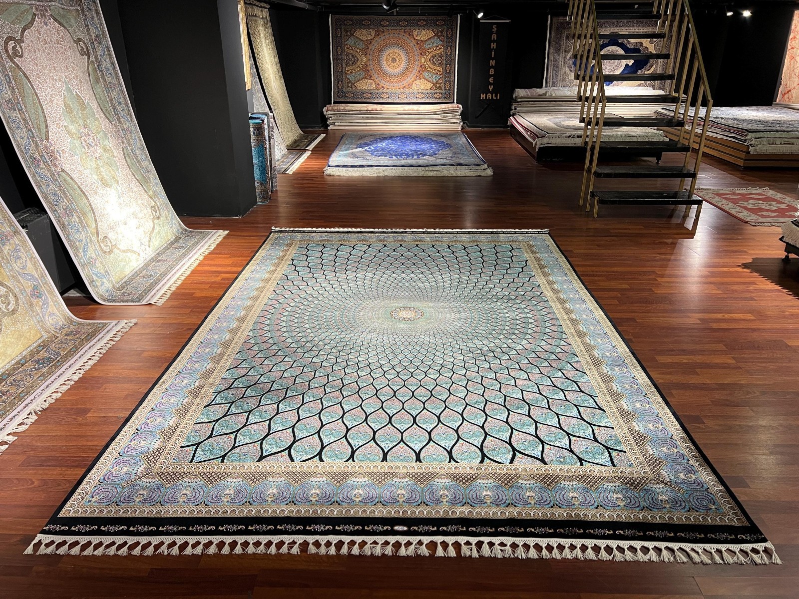 7×10 ft Turquoise Modal Silk Area Rug 150 Comb Luxury Living Room Carpet