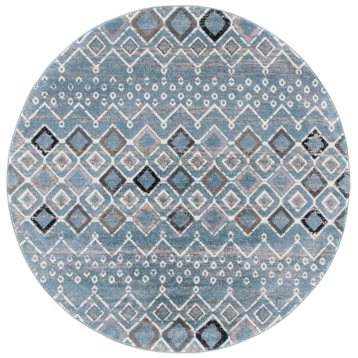 SAFAVIEH Amsterdam Collection AMS108L Blue / Ivory Rug