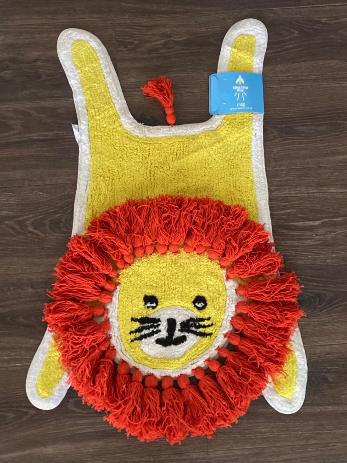 NEW LION KING OF JUNGLE 100% cotton RUG CIRCUS SAFARI FUN SHAG MANE FIGURAL NOS