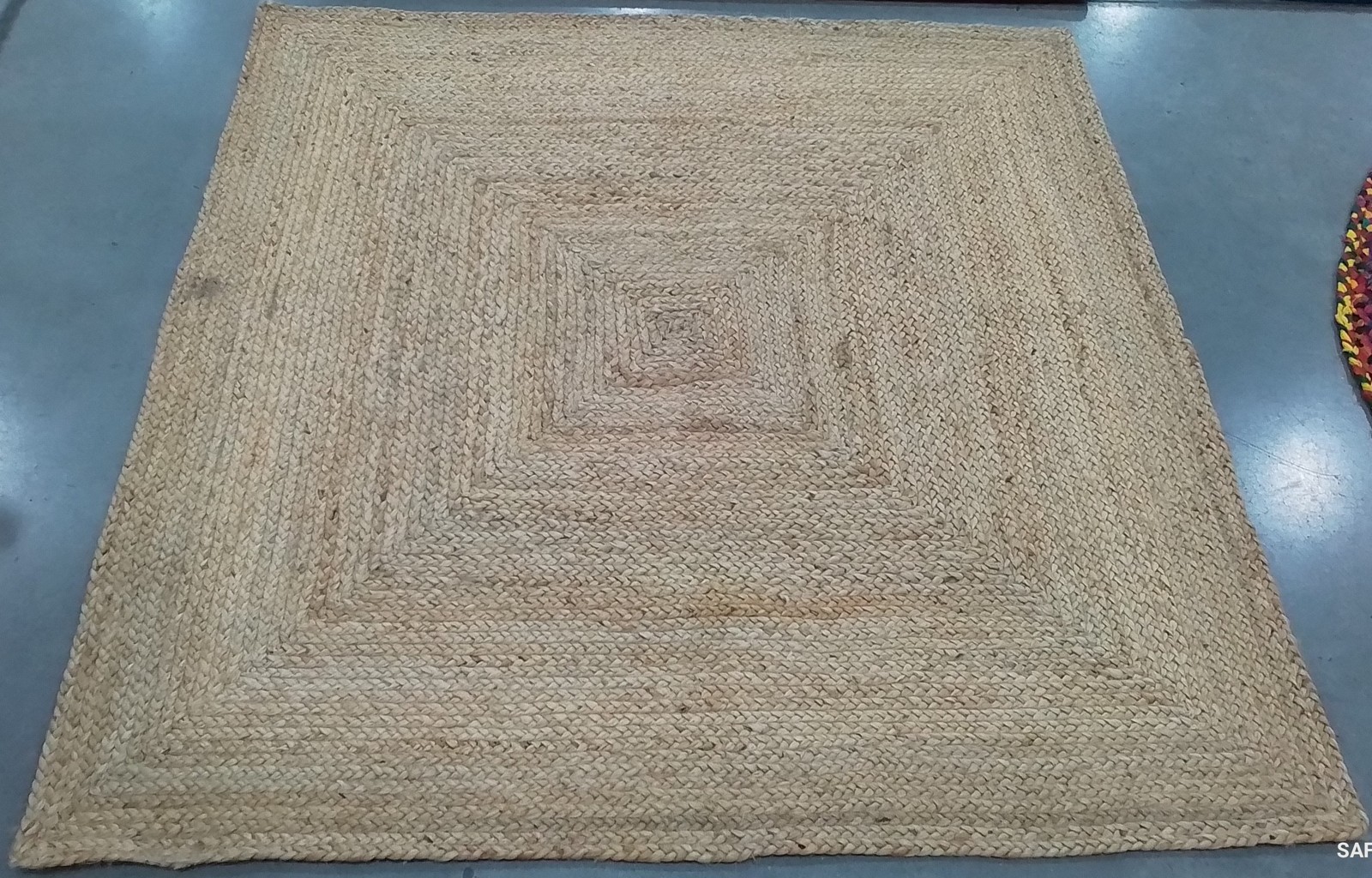 NATURAL 5′-0″ x 5′-0″ Stained Rug, Reduced Price 1172807715 CAP252A-5SQ
