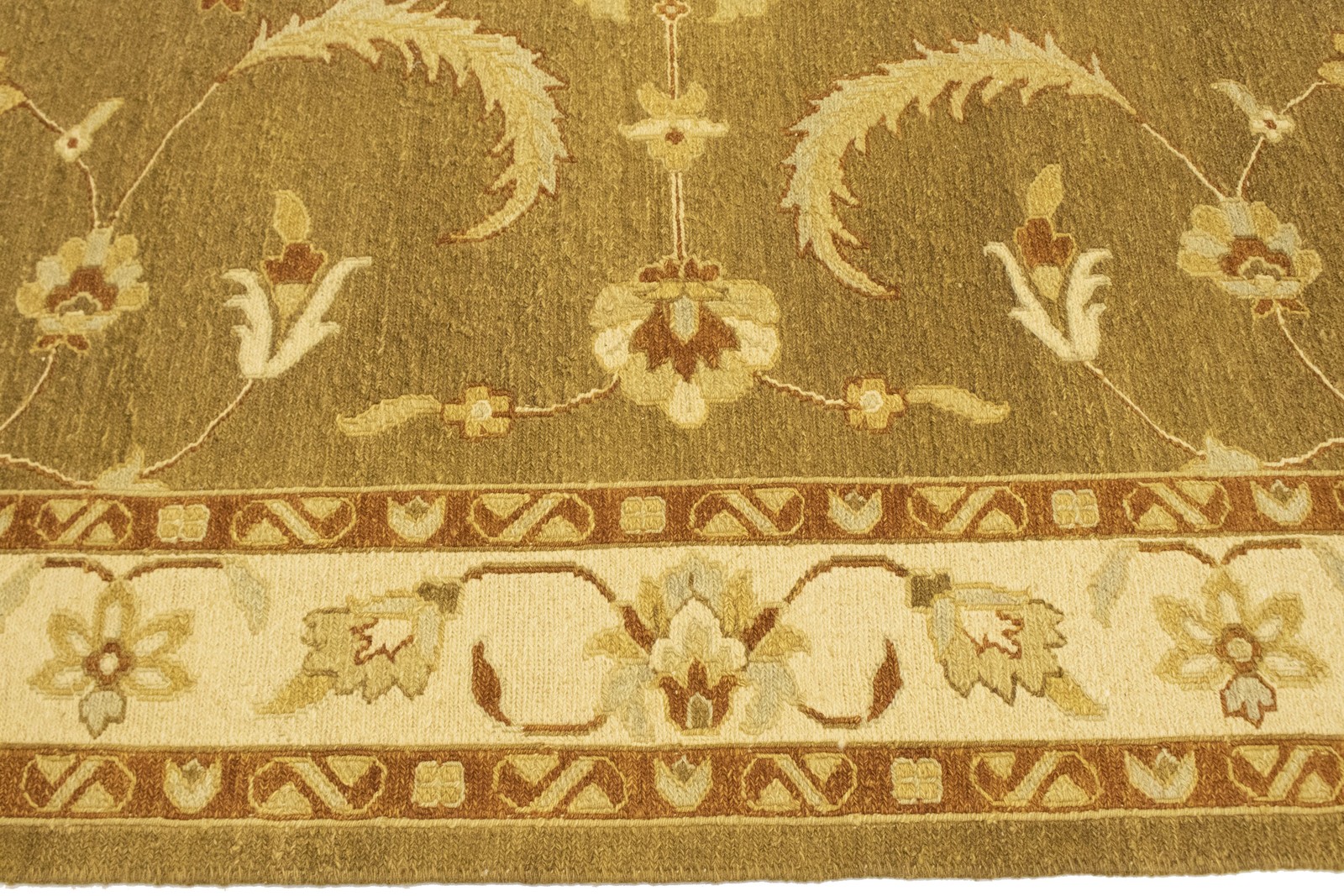 6’6X9’4 Hand-Knotted Sumak Oriental Area Rug Floral Partially Woven Carpet