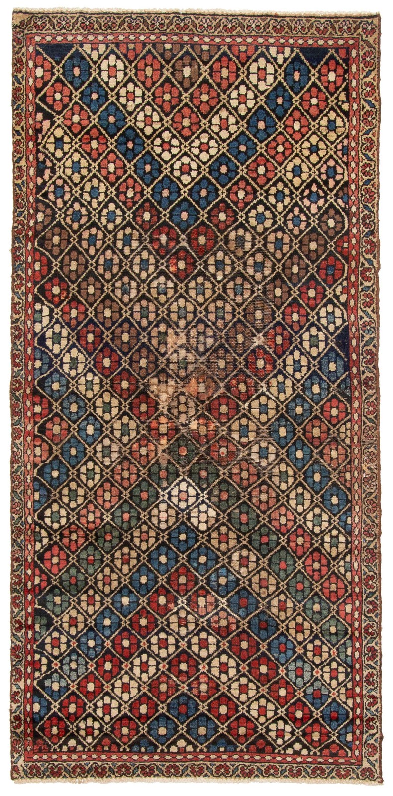 Vintage Traditional Hand-Knotted Area Rug 3’7″ x 7’9″ Oriental Wool Carpet
