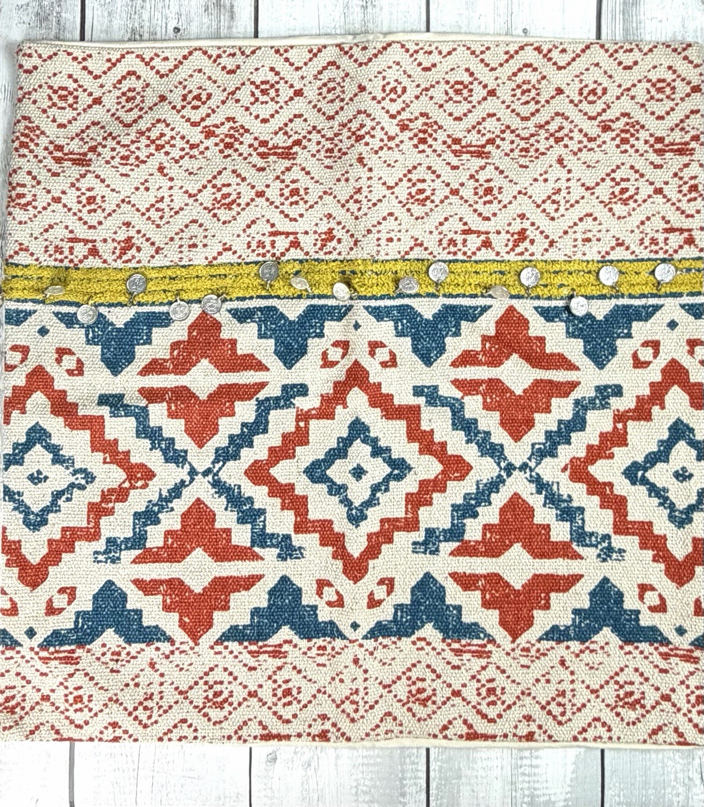 Rizzyhome Pillow Cushion Cover Aztec Turkish Tribal Cover 22” NWT0154