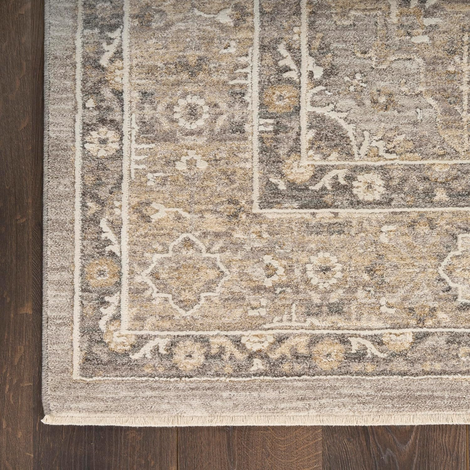 Home Harbor Grey 9’6″ X 13’2″ Area Rug – Easy Clean, Non Shedding, Bed Room, Liv