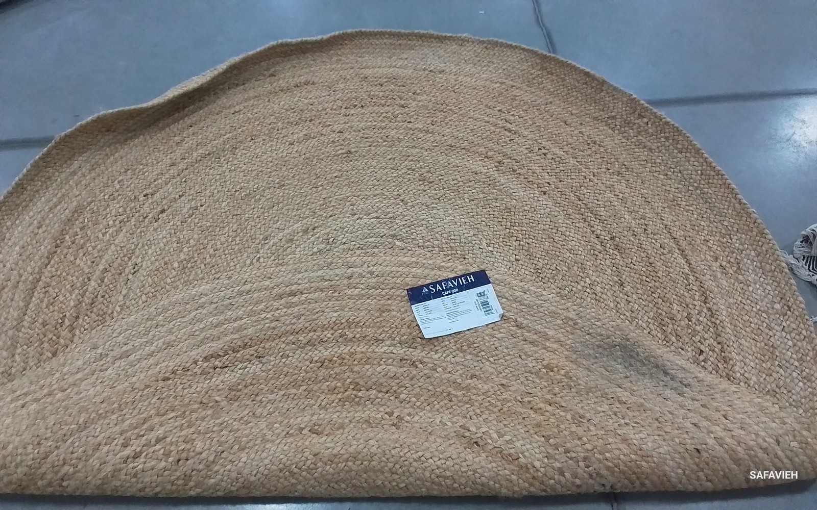 NATURAL 6′-0″ x 6′-0″ Back Stain Rug, Reduced Price 1172804930 CAP252A-6R