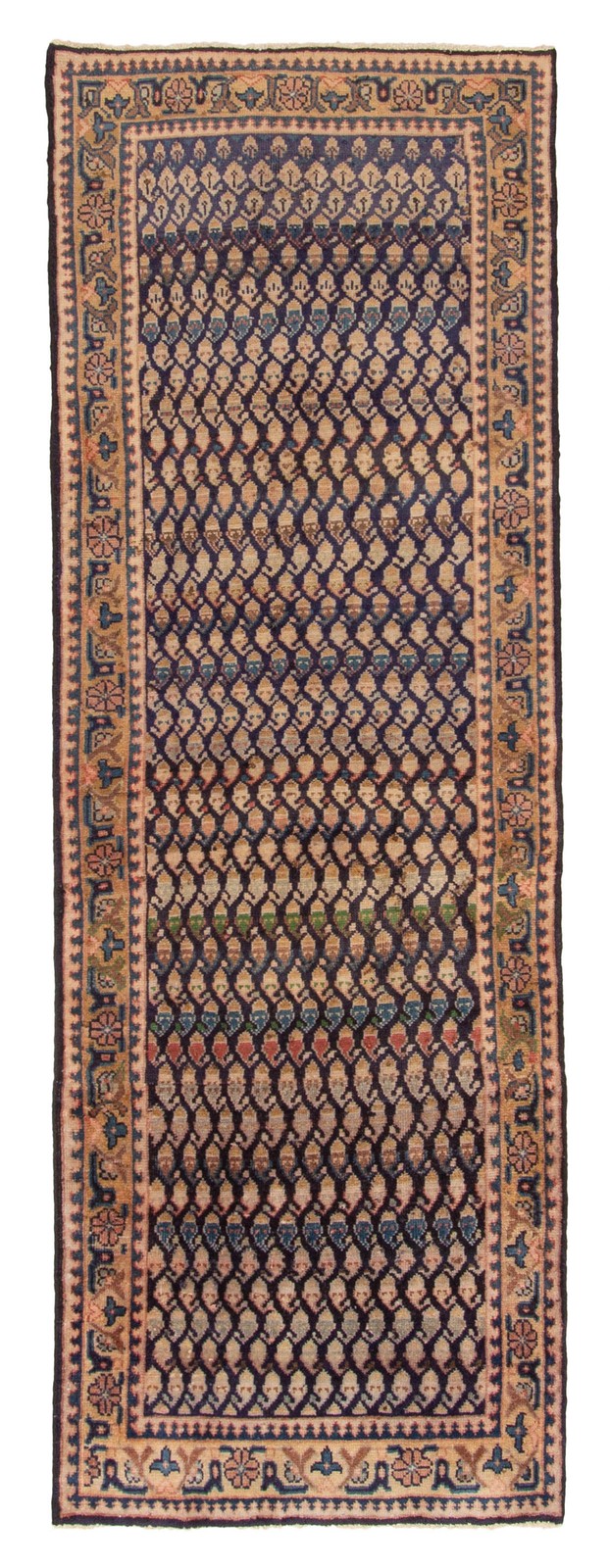 3’0″ x 8’7″ Vintage Hand-knotted Runner Rug Traditional Oriental Wool Carpet