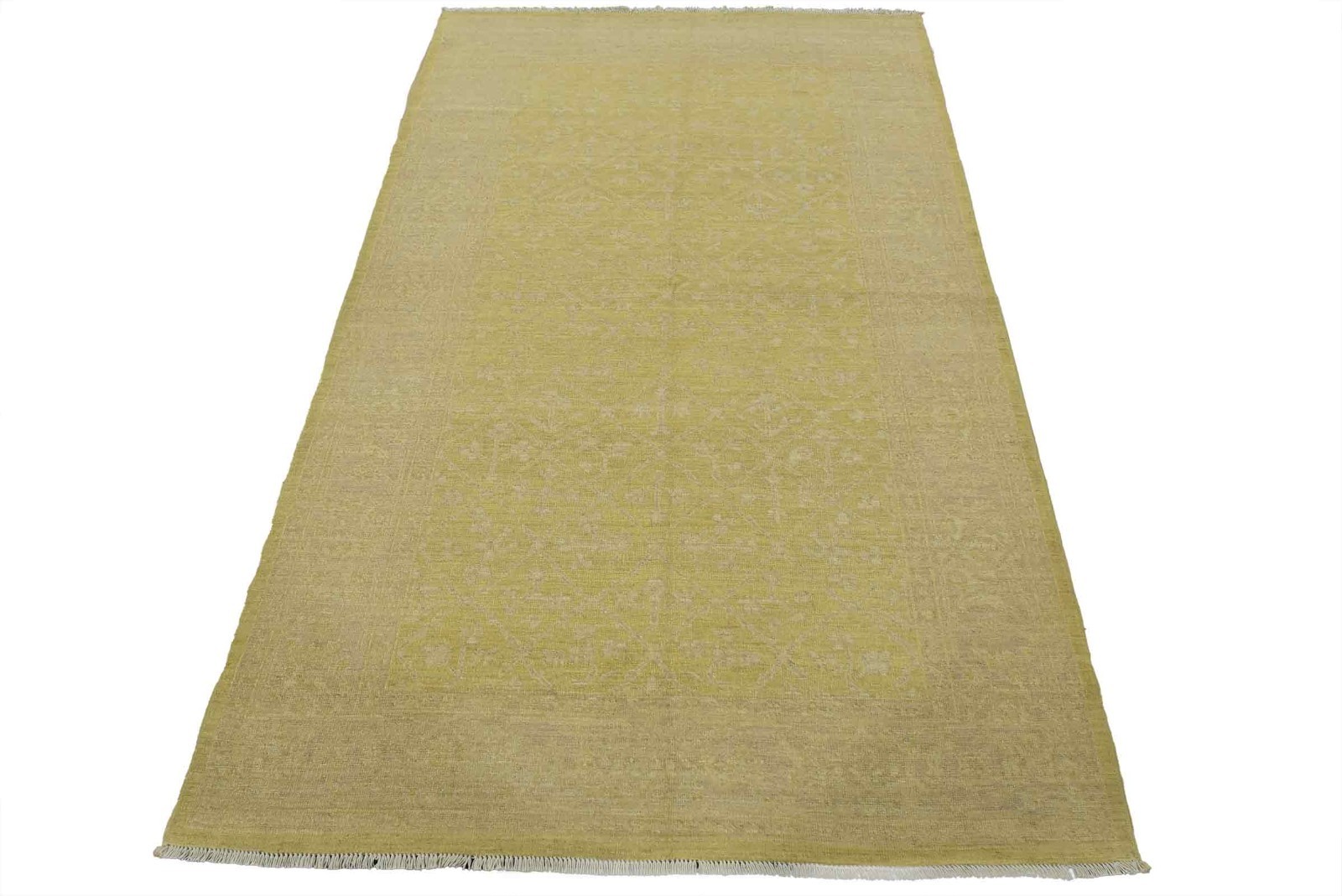 Ziegler Rug 5’3” x 8’2” Green Wool Modern Hand-Knotted Oriental Carpet