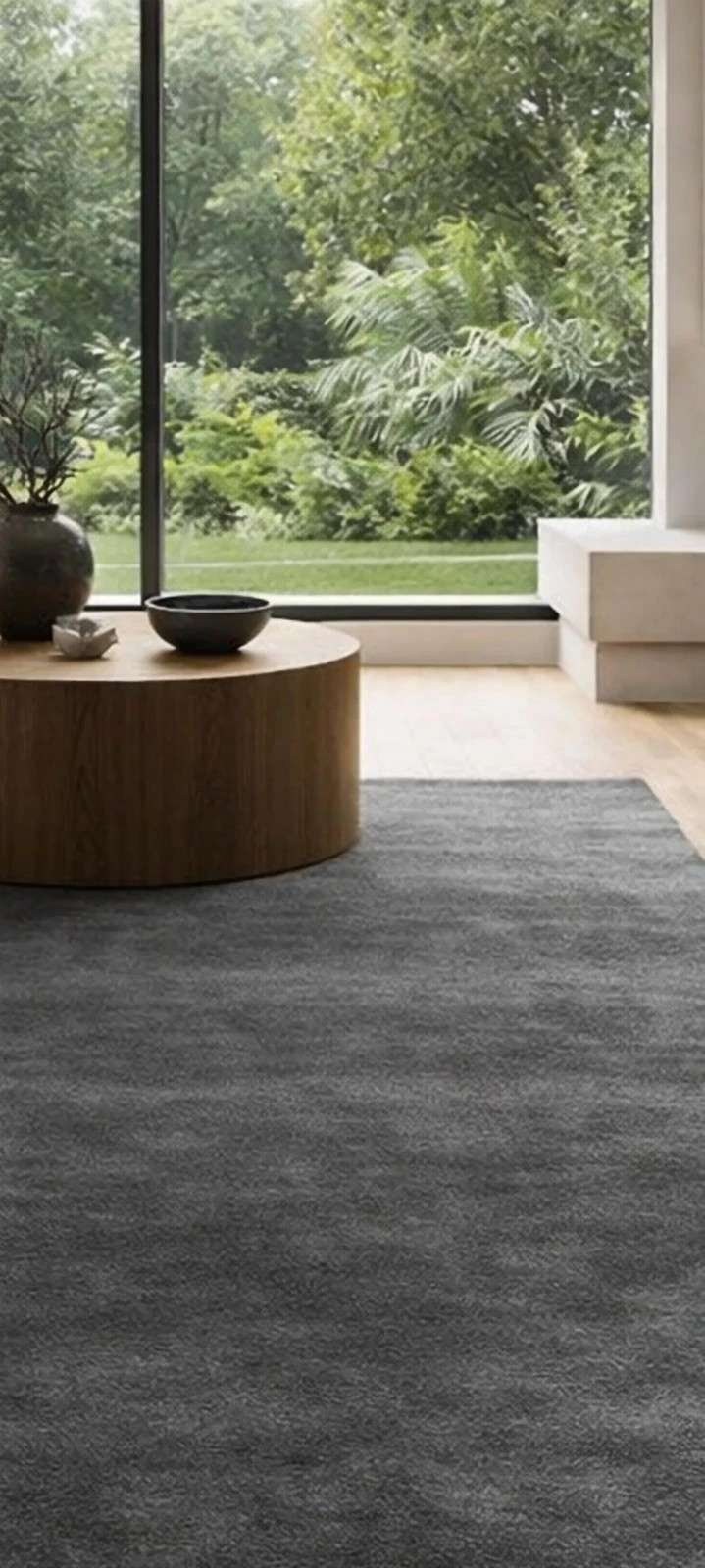 Hand Tufted 70s Retro Geometric Wool Area Rug Modern Abstract Area Rug Carpet