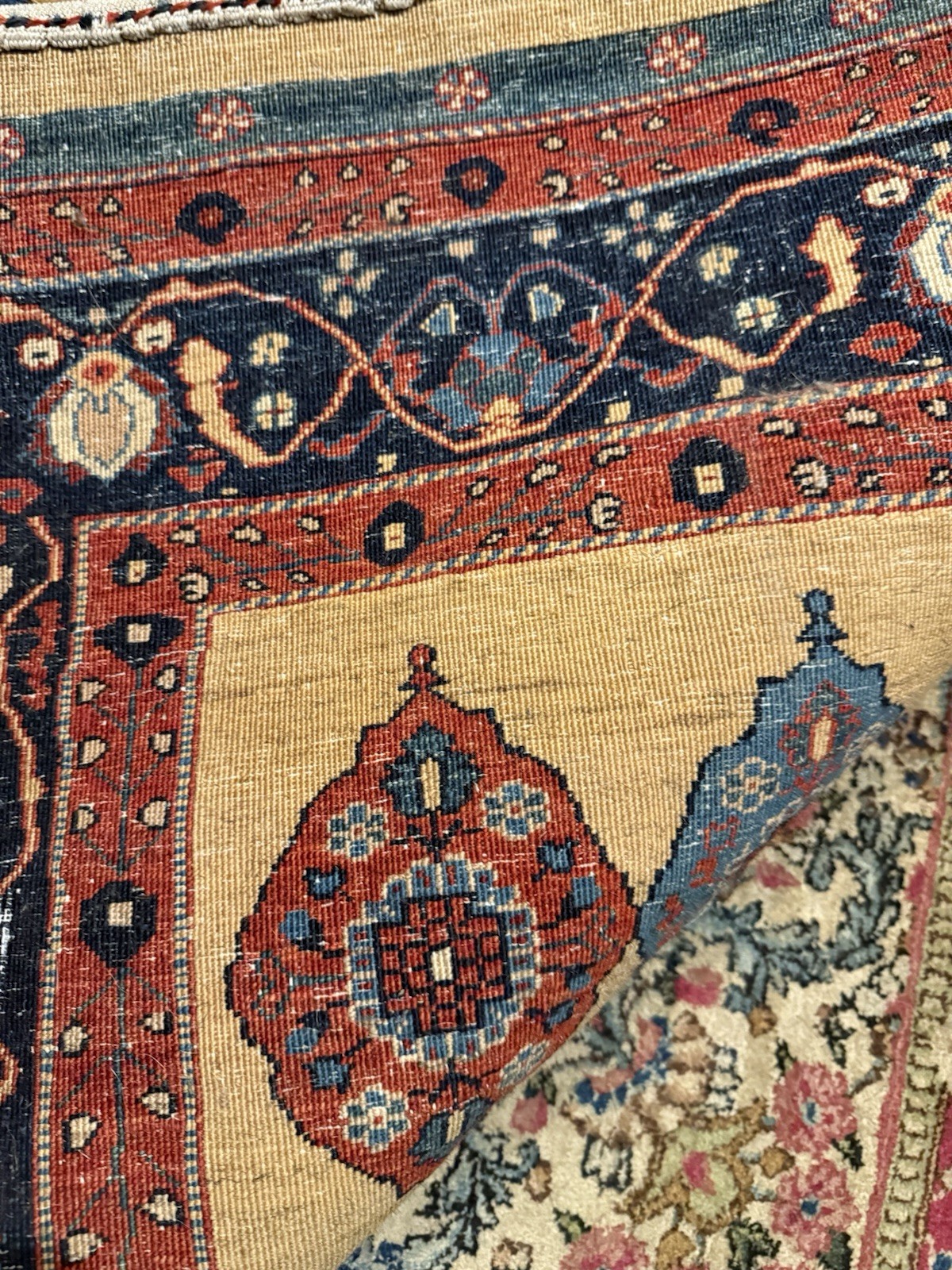 Hand Made GHOUCHAN Worsted Wool Natural dye RUG 5.25′ X 6.9′