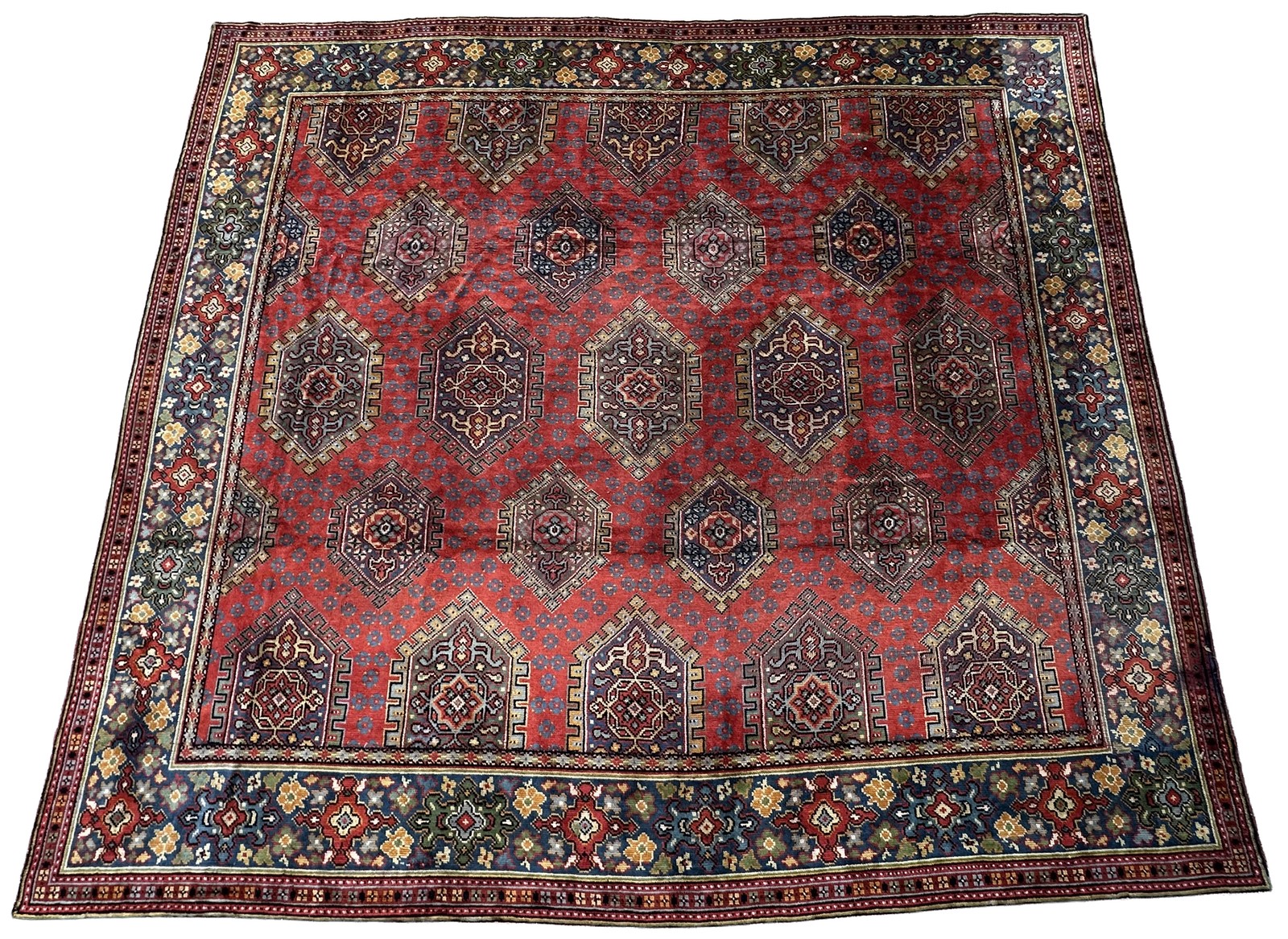 14X18 Antique English Donegal Rug Fine Arts & Crafts Geometric 422x 554cm C.1910