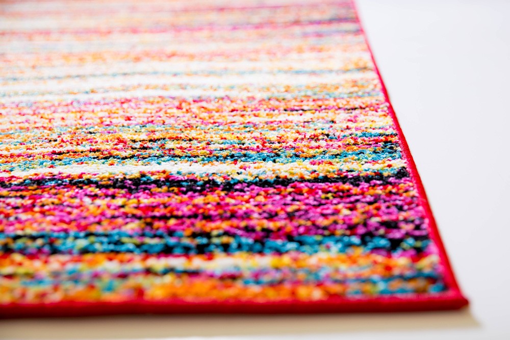 Abstract Lines Multi-Color Area Rug 2×3 Modern Carpet – Actual 1′ 6” x 2′ 6”