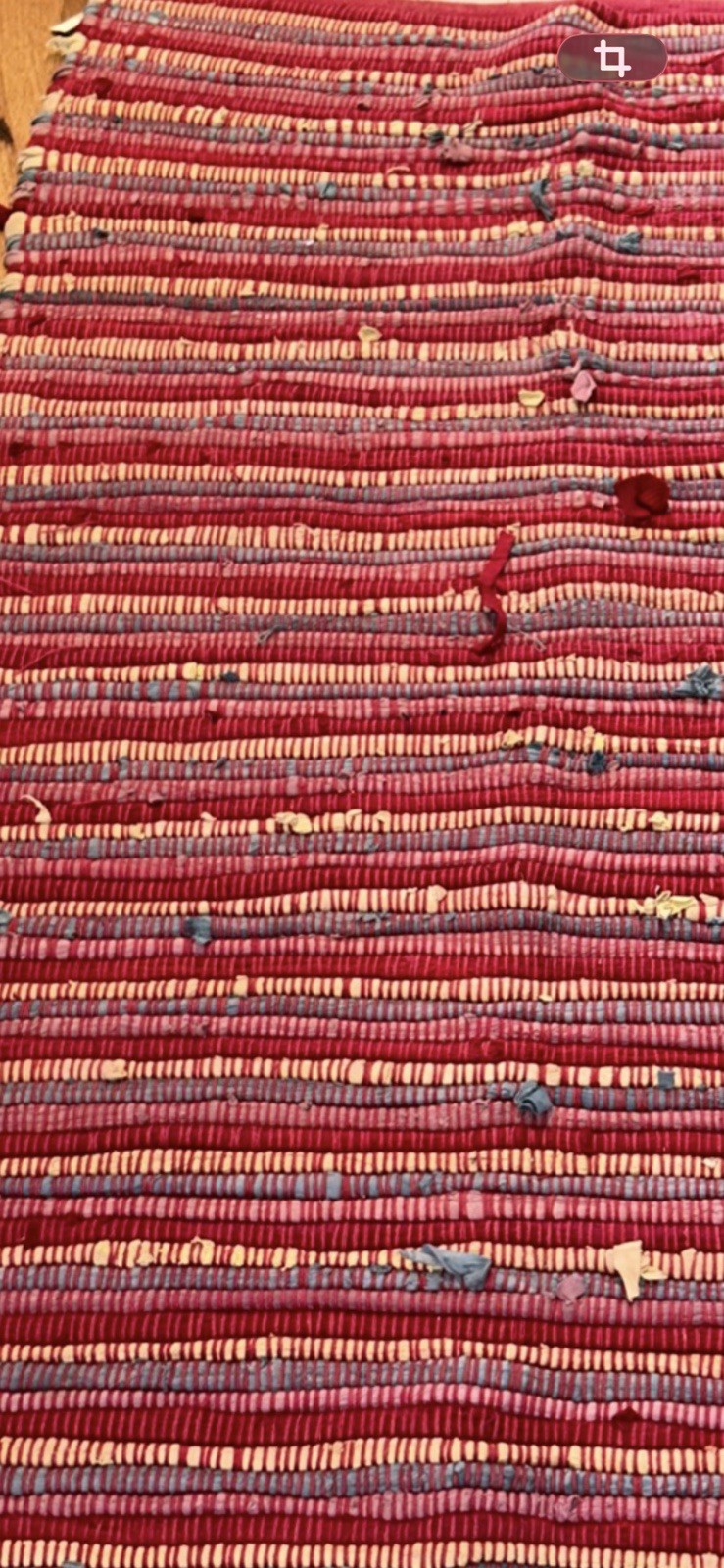 Pier 1 Imports Hand Woven Cotton Rag Rug 59×39 Boho Farmhouse Natural Fiber