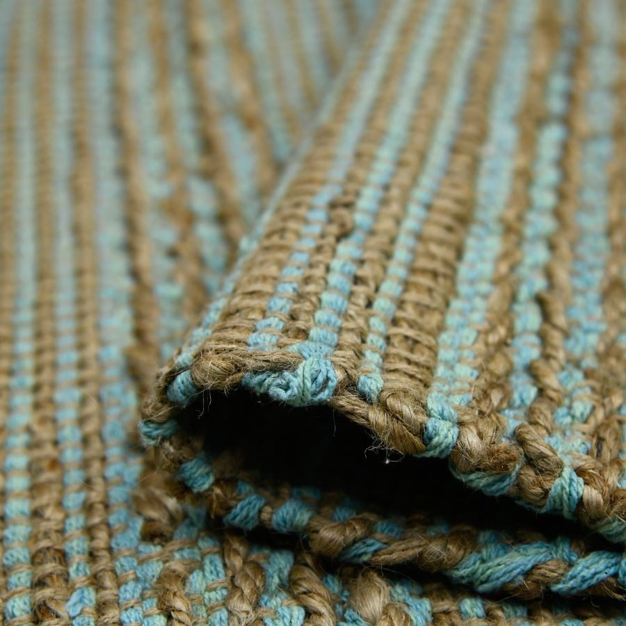 Vintage Handwoven Jute Kilim Rug 8×10 – Modern Abstract Rug for Living Room