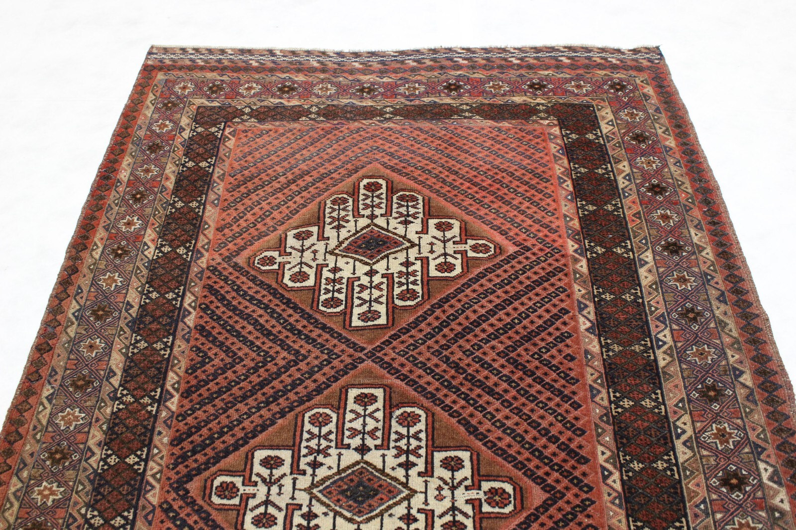 3’11” x 5’9″ ft. Afghan Tribal Hand Knotted Vegetable Dye Wool Authentic Rug