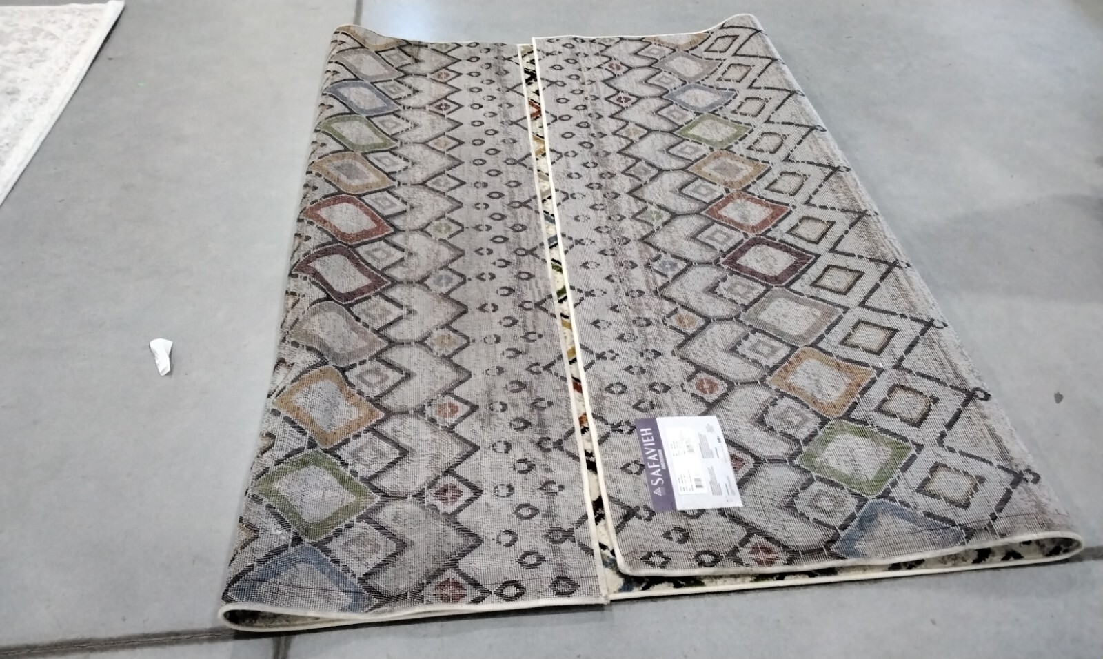 IVORY / MULTI 6′-7″ X 9′-2″ Loose Thread Rug, Reduced Price 1172723225 AMS108K-7