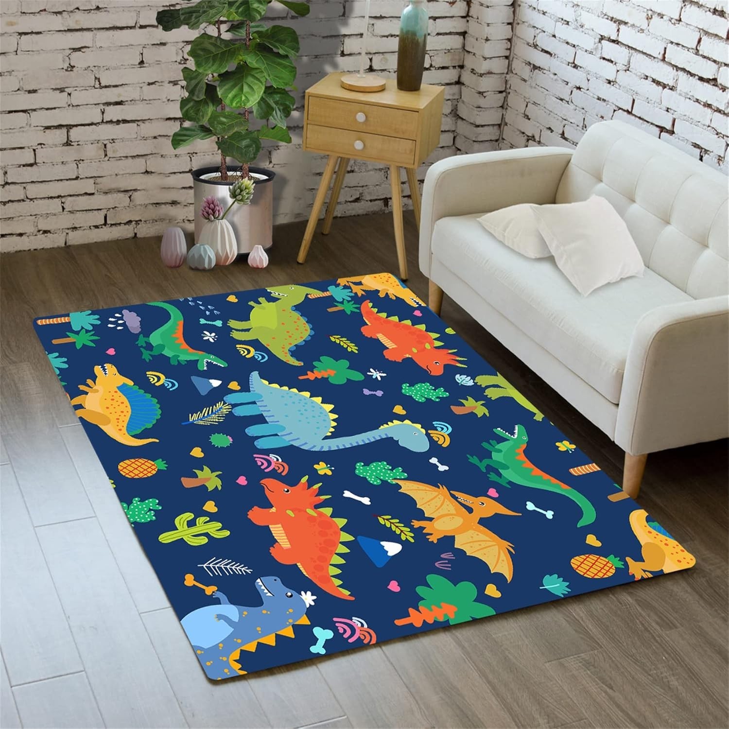 Cartoon Dinosaur Area Rugs Lovely Dinosaur Carpet Rugs for Boys Kids Blue Cut…