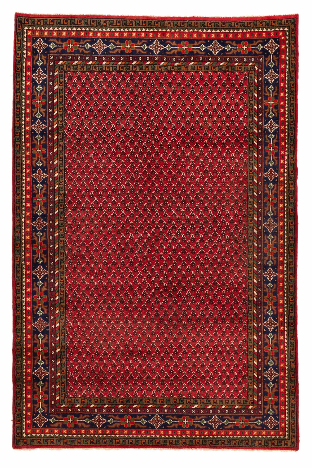 Vintage 6’0″ x 9’2″ Traditional Hand Knotted Vegetable Dye Wool Area Rug
