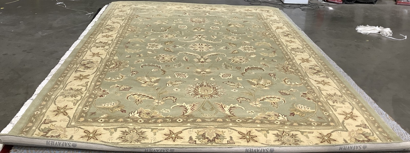 GREEN / GOLD 9′-6″ x 13′-6″ Cut on Rug, Reduced Price 1172683944 AT313A-10