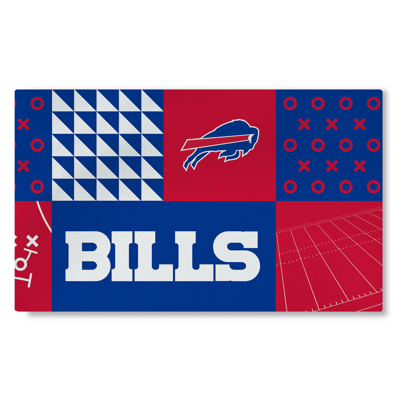 Northwest NFL Buffalo Bills Colorblock Washable Area Living Rug, 36″ X 60″