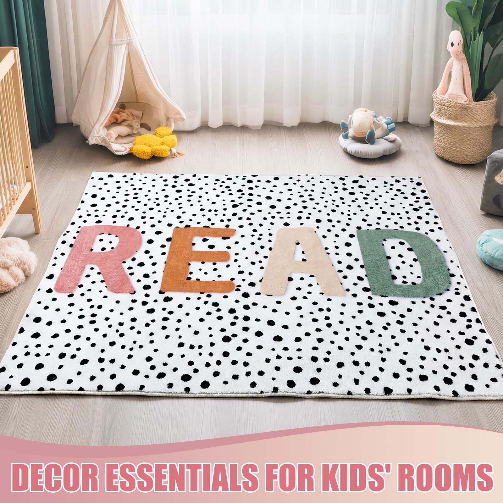 Dunzy Boho Classroom Read Rug 47×39 Inch Reading Corner Rug Back to School De…