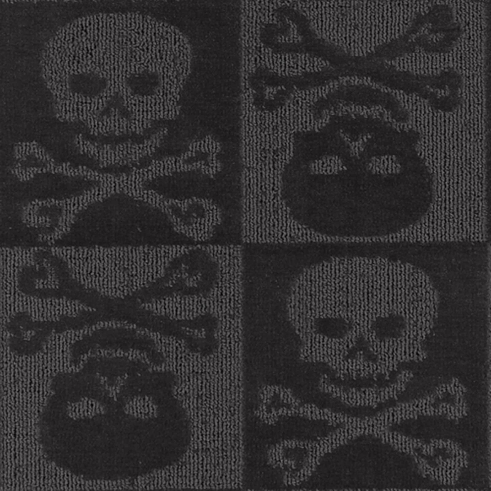 Garland Rug Skulls 7 Ft. 6 In. X 9 Ft. 6 In. Large Area Rug Black Cl14