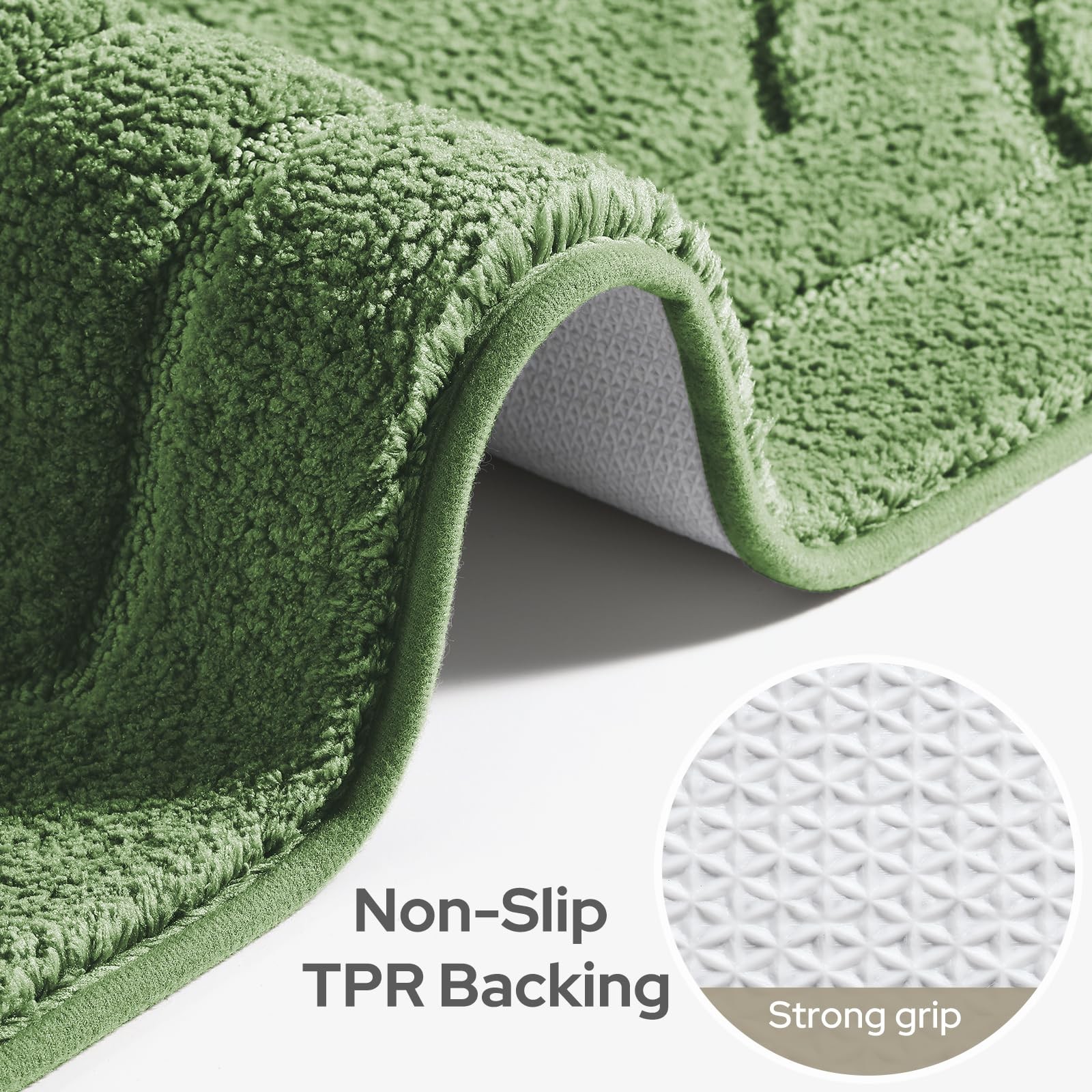 Bathroom Rugs Sets 2 Piece Sage Green 16 * 24+20 * 32″
