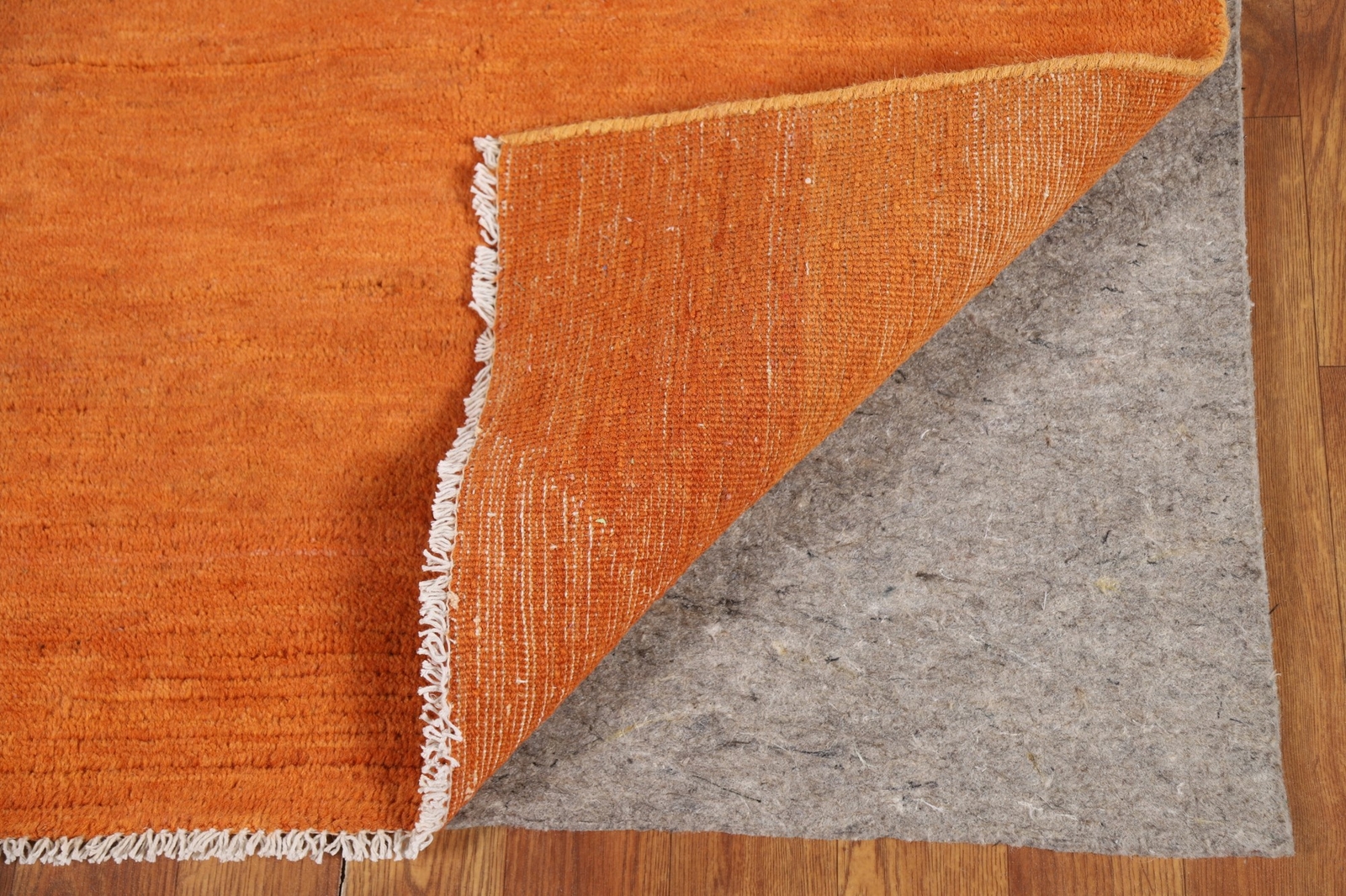 Modern Gabbeh Wool Orange Rug Solid Hand-made Carpet 6′ 7″ x 4′ 8″