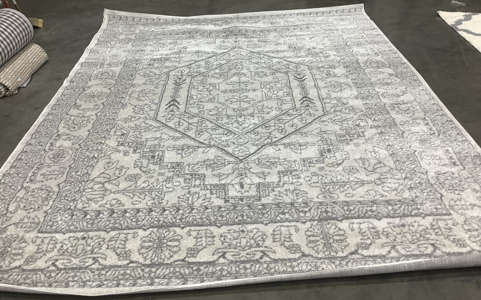 IVORY / SILVER 8′-0″ x 10′-0″ Back Stain Rug, Reduced Price 1172680448 ADR108B-8