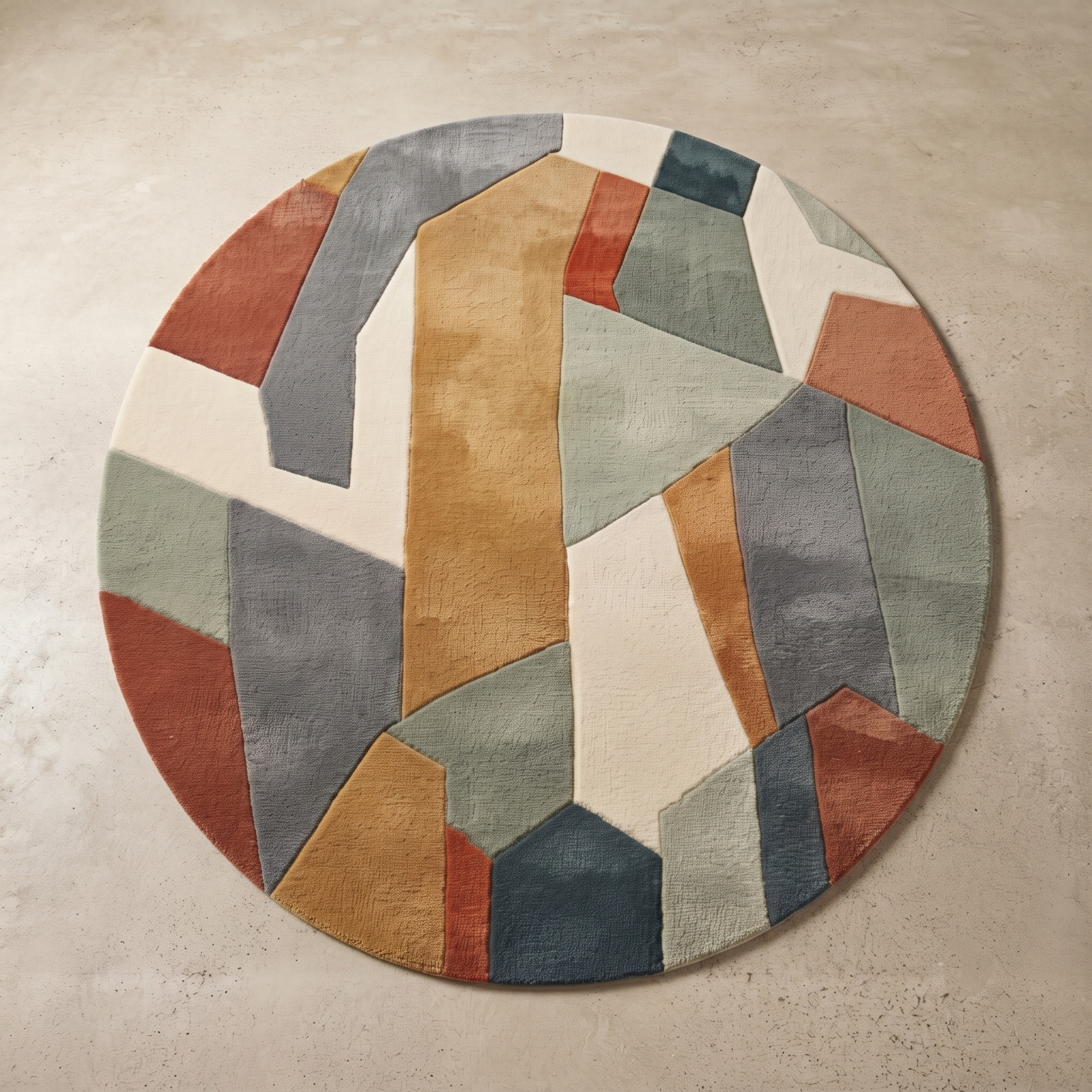 9×12 Hand Tufted Wool Area Rug Modern Abstract Geometric Design