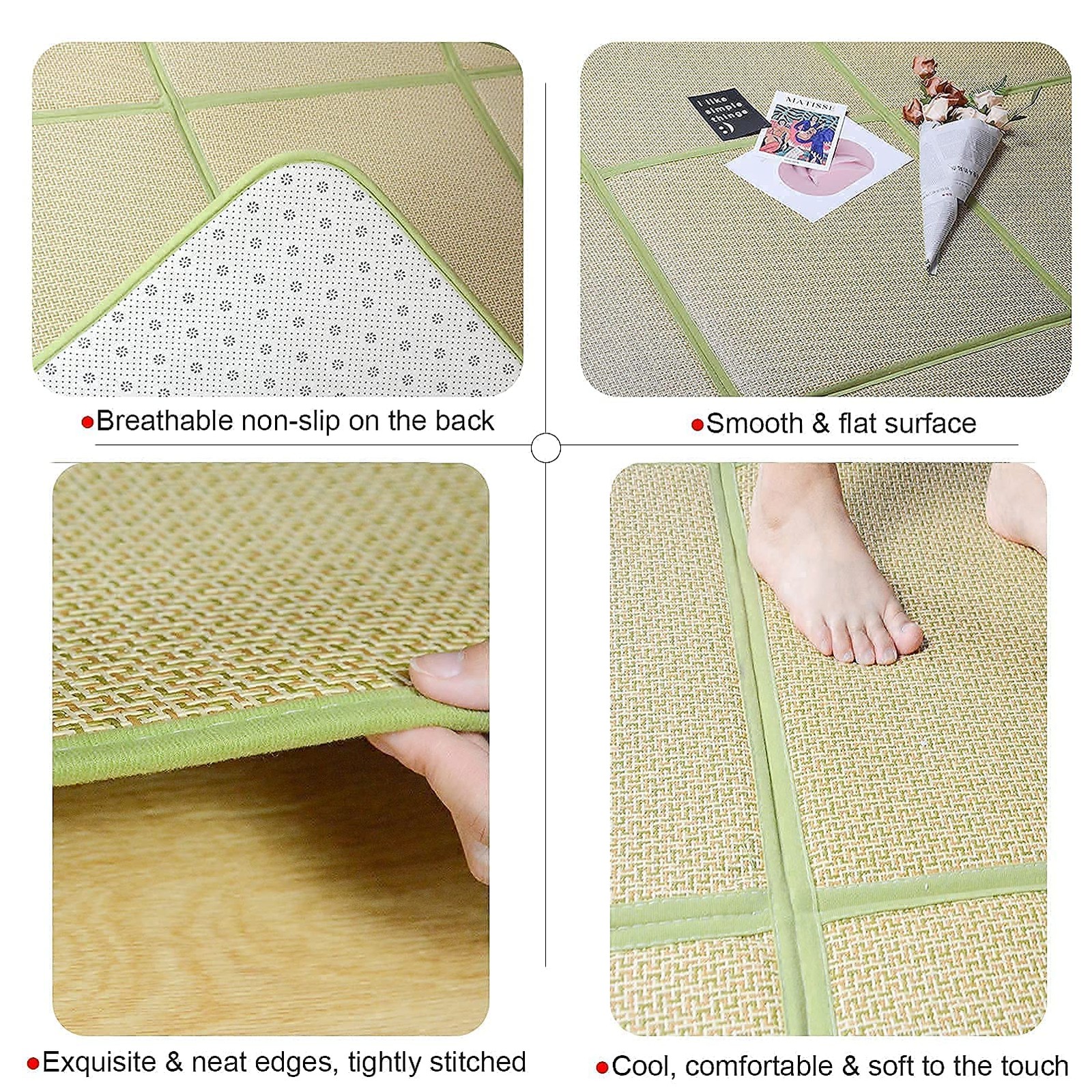 Nisorpa 71 X 71 Japanese Tatami Mat Igusa Tatami Mattress 0.47 Thick Japanese