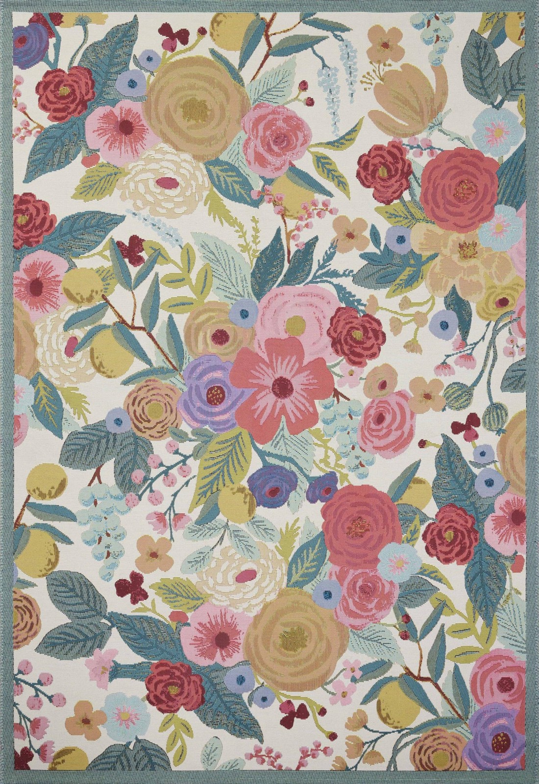 Loloi Rifle Paper Co. Perennial Collection Garden Party Prn-04 Rose/Multi 3-11