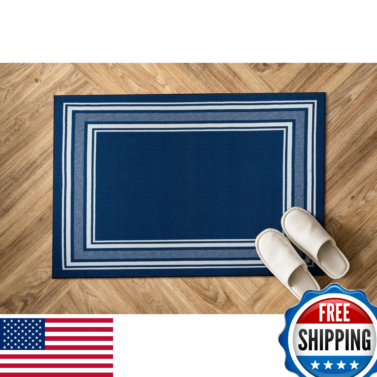 Luul Home Modern Bordered Non Slip Indoor Runner Rugs for Living Room 2×3 Area R
