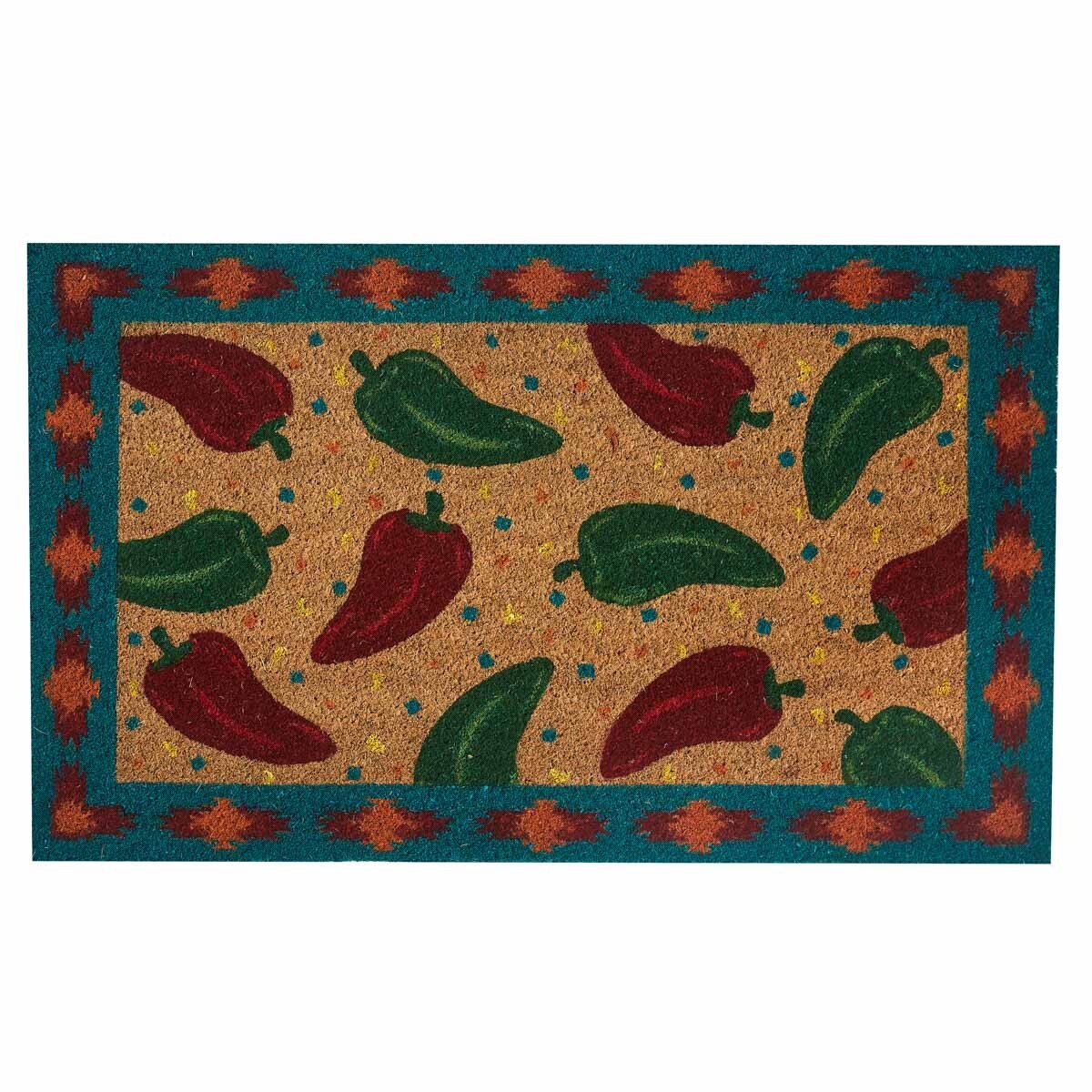 Taos Chili Pepper Door Mat Rug Rectangle 20×30 Country Southwestern Park Designs