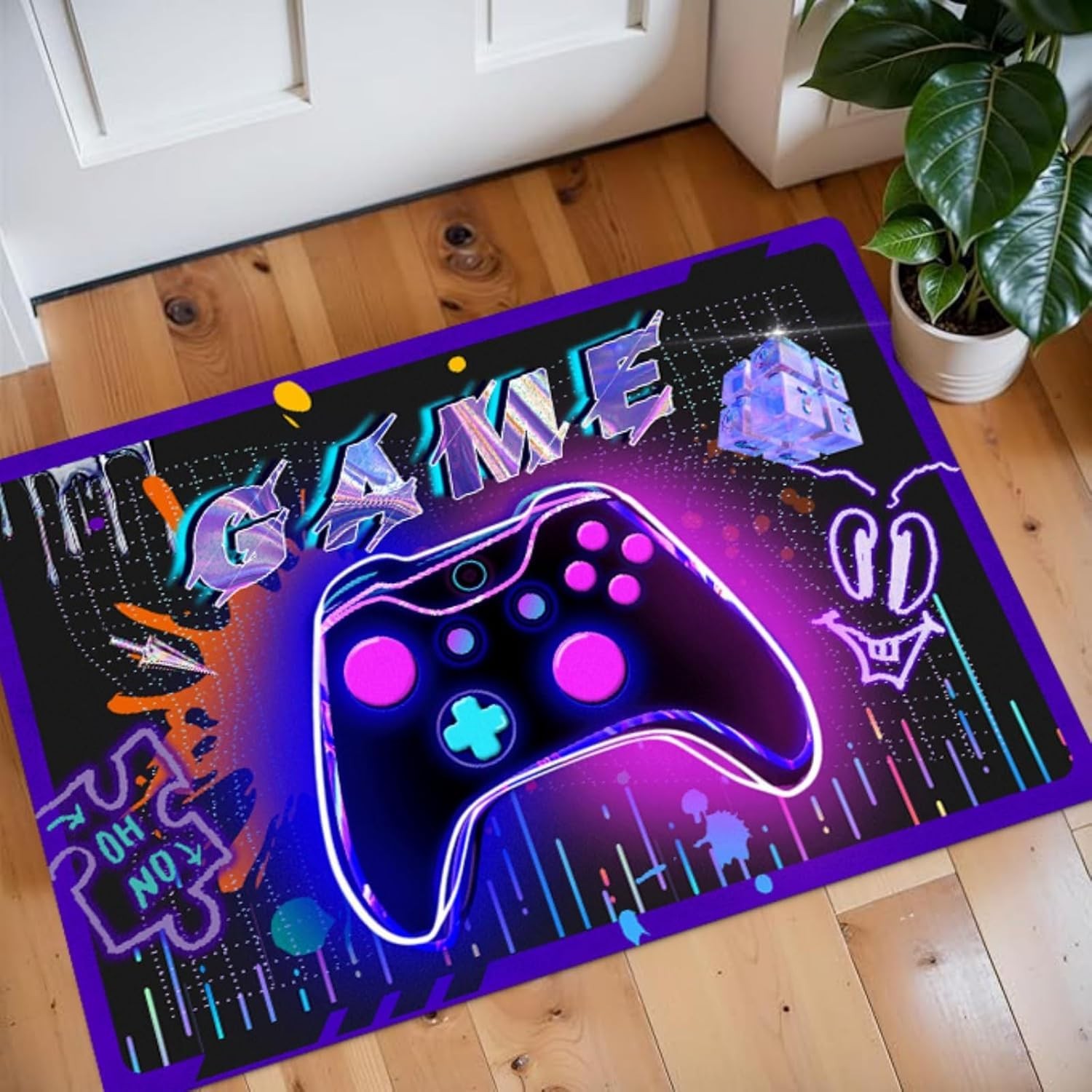 Gaming Rug Gamer Boys Room 35×24 Small Colorful Video Games Controller