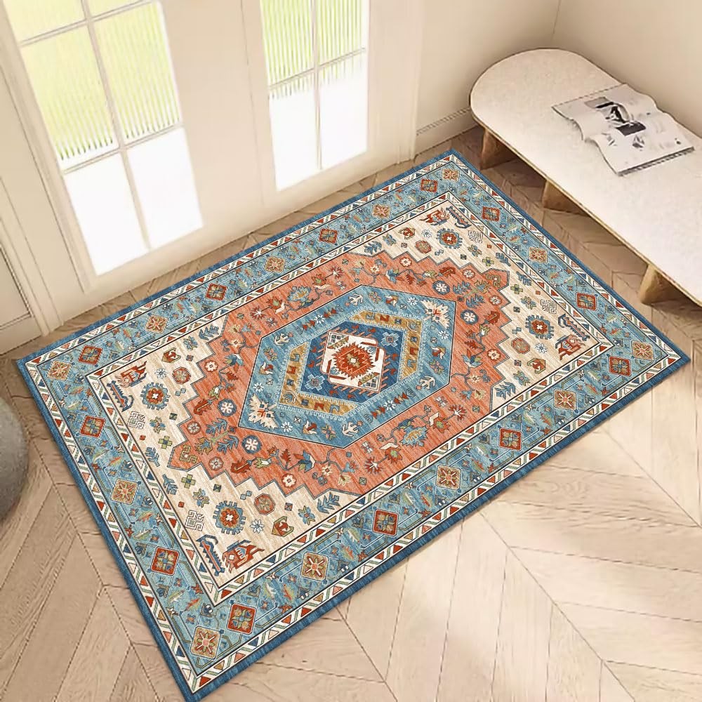 1.6×2.6 Ft Washable Area Rug NonSlip Indoor Doormat Kitchen Bathroom Mat