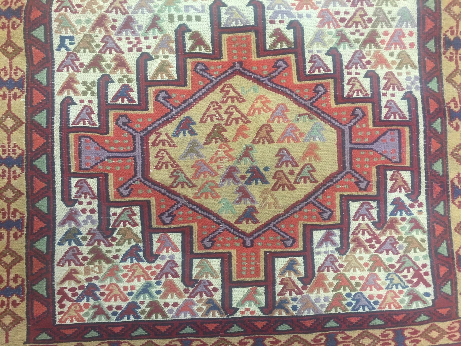 2’3″ x 3’3″ New Turkish Sumak Kilim Oriental Rug – Hand Made – Wool & Silk