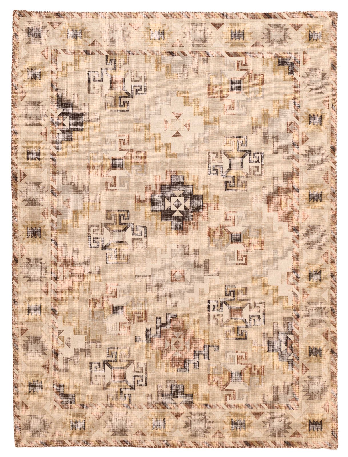 Vintage Hand Woven Area Rug 5’3″ x 7’7″ Traditional Wool Oriental Carpet
