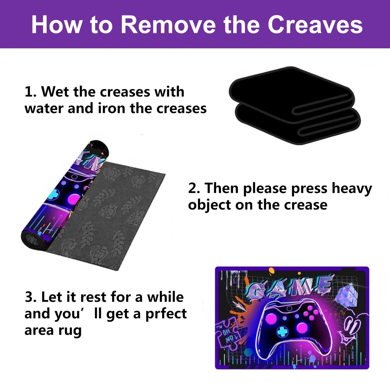 Gaming Rug Gamer Boys Room 35×24 Small Colorful Video Games Controller