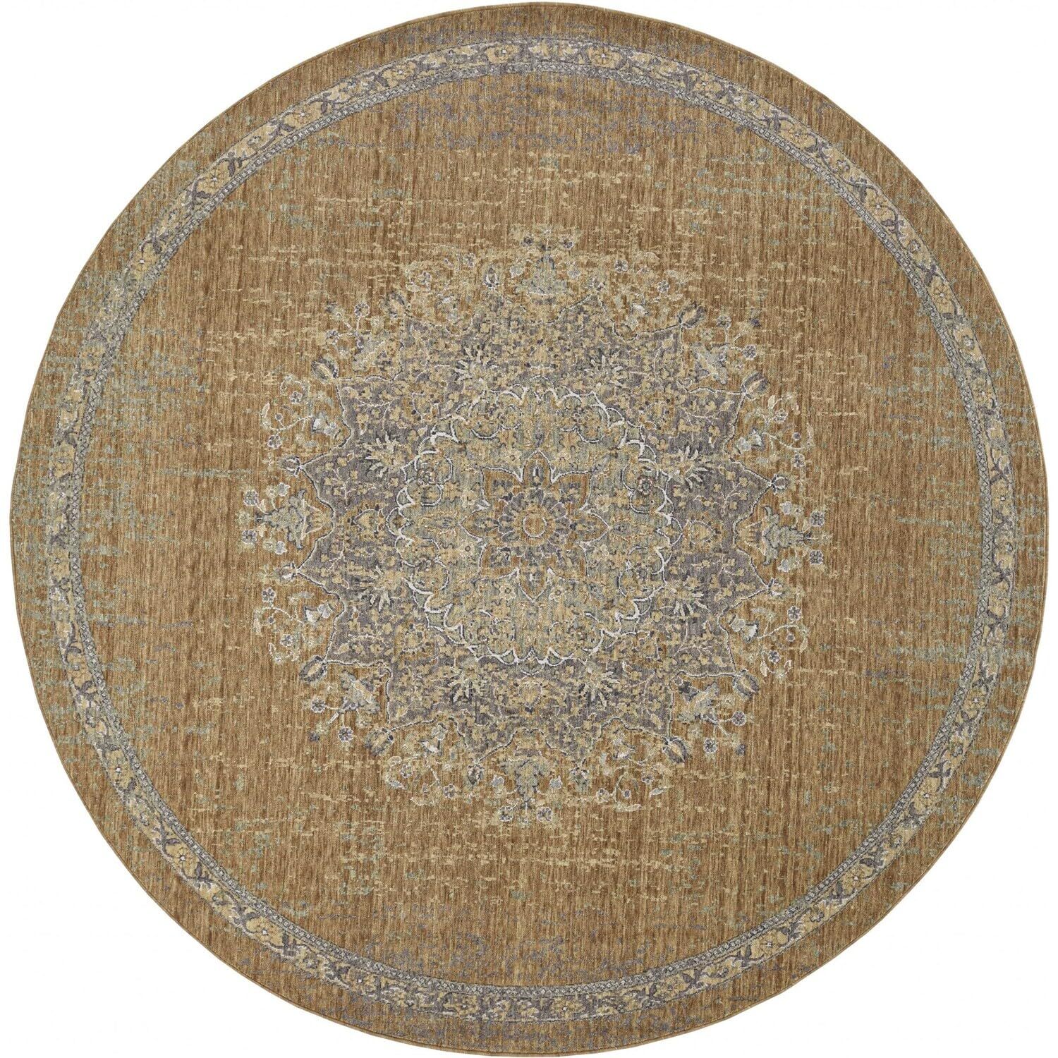 63 X 91 Coffee Wool Rug