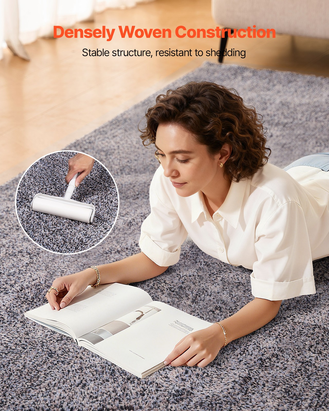VEVOR Indoor Plush Area Rug 9 x 12 ft Large Rug for Living Room Bedroom Study
