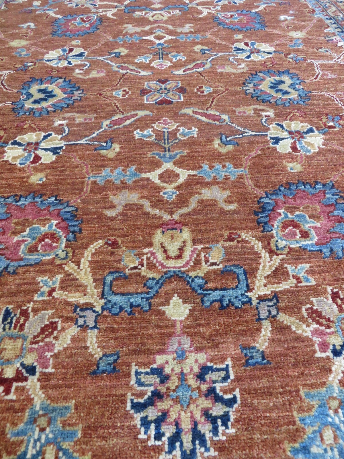4’10 x 6’9 Hand Knotted Rust Fine Peshawar Oriental Rug G14321