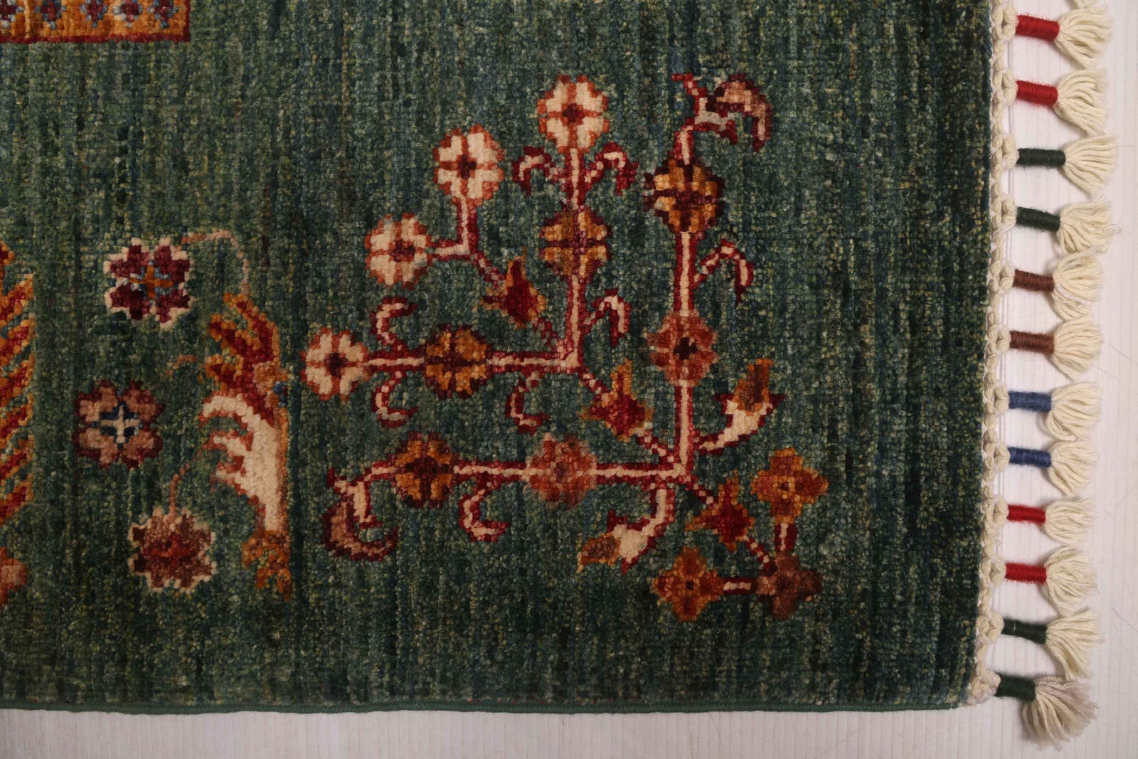 Traditional Hand-Knotted Geometric Carpet 5’1″ x 6’7″ Oriental Wool Area Rug