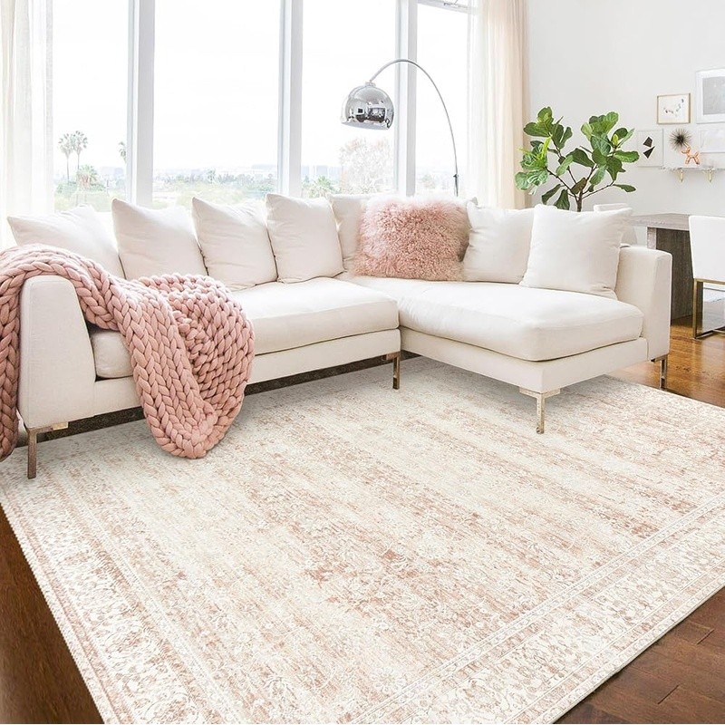 Soft Durable Area Rug Washable Low Pile Foldable Home Office Living Room New