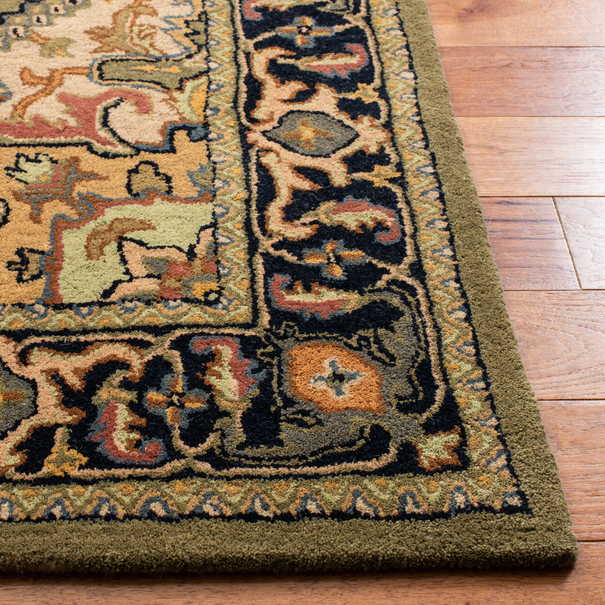 SAFAVIEH Heritage HG625Y Handmade Green /Light Brown Rug