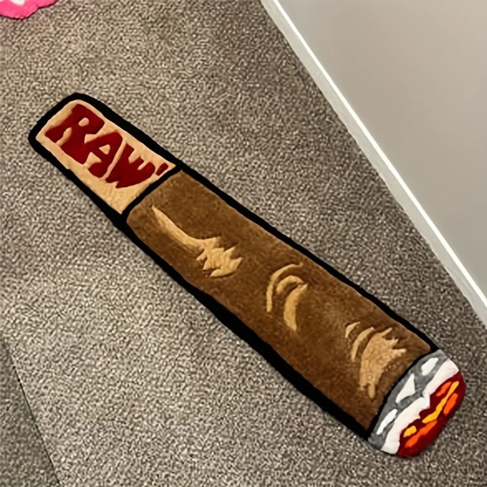 VIKAMA Creative Smoking Cigar Rug Living Room Bedroom Floor Carpet