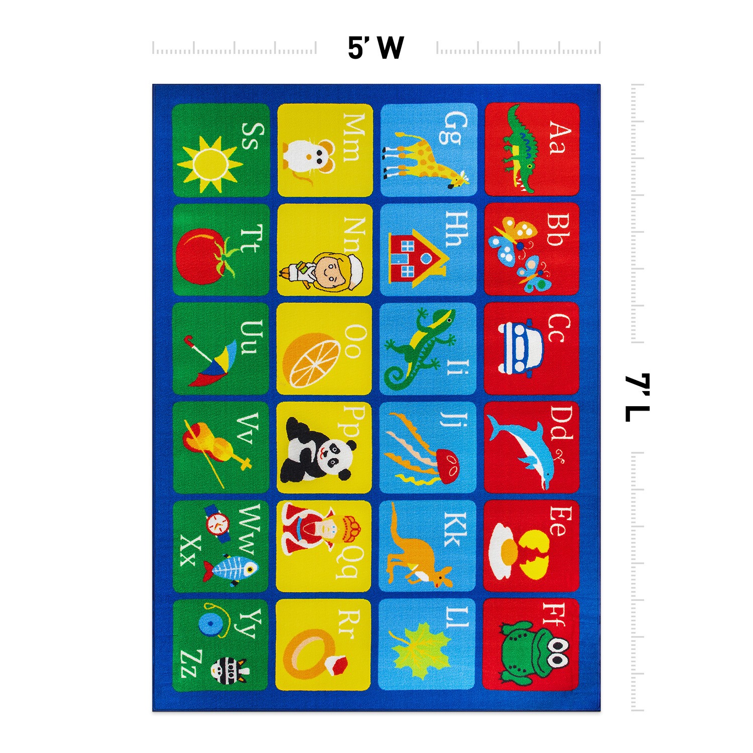 Rugs for Kids Room Kids Alphabet Educational Learning Non Slip Kids Area Rug 5×7